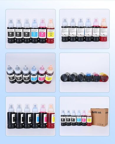 EaseFusion Compatible Ink Bottle Replacement for Epson 522 Ink, 6 Bottles in Saudi Arabia