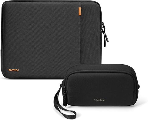 حافظة Tomtoc 360 درجة لجهاز iPad Air M4-M2 وPro M5-1st مقاس 11 بوصة (مع لوحة مفاتيح سحرية) + منظم مقاوم للماء للأسلاك والهاتف والكابلات وأجهزة Airpods وUSB - حافظة الكمبيوتر اللوحي وحزمة الحقيبة التقنية in Kuwait