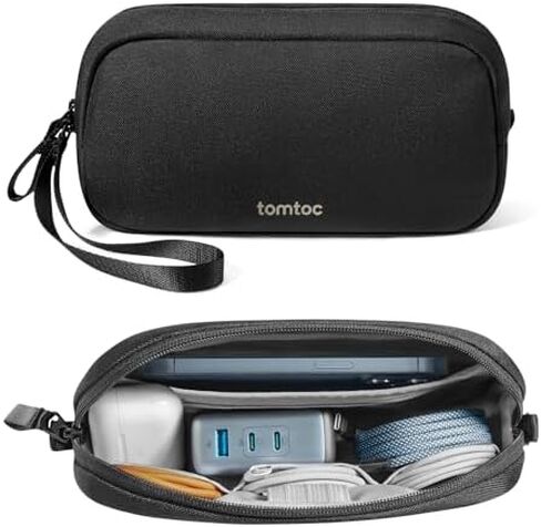 حافظة Tomtoc 360 درجة لجهاز iPad Air M4-M2 وPro M5-1st مقاس 11 بوصة (مع لوحة مفاتيح سحرية) + منظم مقاوم للماء للأسلاك والهاتف والكابلات وأجهزة Airpods وUSB - حافظة الكمبيوتر اللوحي وحزمة الحقيبة التقنية in Kuwait