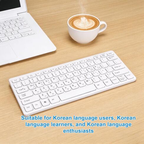 Korean Keyboard Wireless 2.4GHz 78 Keys Proof aptop Korean Keyboard with Anti Fade Keys for PC Laptop Language Users Learners Enthusiasts in Saudi Arabia