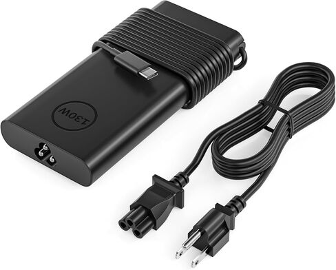 QFA 130W USB C شاحن الكمبيوتر المحمول بديل لـ Dell Latitude 7410 7310 7210 9410 9510 9575 5420 5520 5510 الدقة 5570 5560 5550 5530 5760 5750 XPS 15 9520 9530 9720 9730 سلك التيار المتردد 2 في 1 in Kuwait