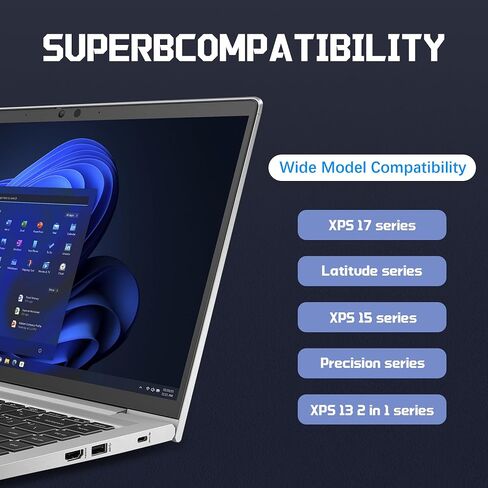 QFA 130W USB C شاحن الكمبيوتر المحمول بديل لـ Dell Latitude 7410 7310 7210 9410 9510 9575 5420 5520 5510 الدقة 5570 5560 5550 5530 5760 5750 XPS 15 9520 9530 9720 9730 سلك التيار المتردد 2 في 1 in Kuwait
