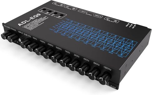 Facmogu 7-Band Car Audio Equalizer, Graphic EQ with Front/Rear/Sub RCA Out in Saudi Arabia