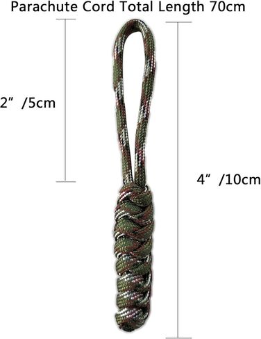 Paracord Zipper Pull 4" Knife Lanyards Keychain Backpack Lanyards Pull Hand Woven Pull Cord Zipper 10 Set in Saudi Arabia