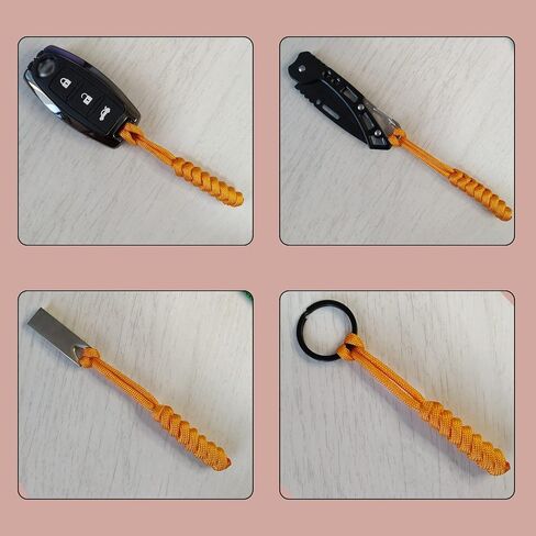 Paracord Zipper Pull 4" Knife Lanyards Keychain Backpack Lanyards Pull Hand Woven Pull Cord Zipper 10 Set in Saudi Arabia