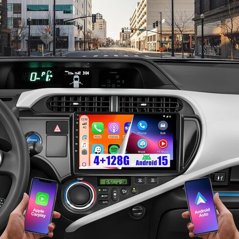 4+64G 9" Android 15 Car Stereo for Toyota Prius C 2012-2014 in Saudi Arabia