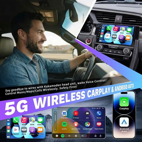 8 Core 4G+64G for Honda Civic 2016-2021 Radio Stereo Upgrade Head Unit Replacement: Android 15 Wireless CarPlay Android Auto 9 Inch IPS 1280x800 DSP GPS BT5.0 AM/FM RDS SWC Backup Camera in Saudi Arabia