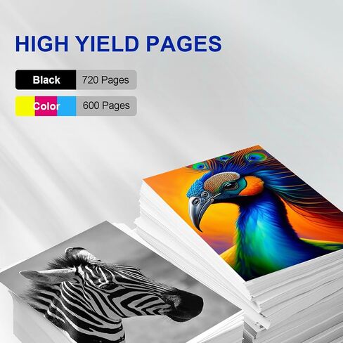 2 Pack 68 High Yield Black and Tri-Color Ink Cartridge Set 7FP22TN 7FP20TN Compatible for 6152e 6155e 6552e 6555e 6558e Printer (1 Black, 1 Tri-Color) in Saudi Arabia