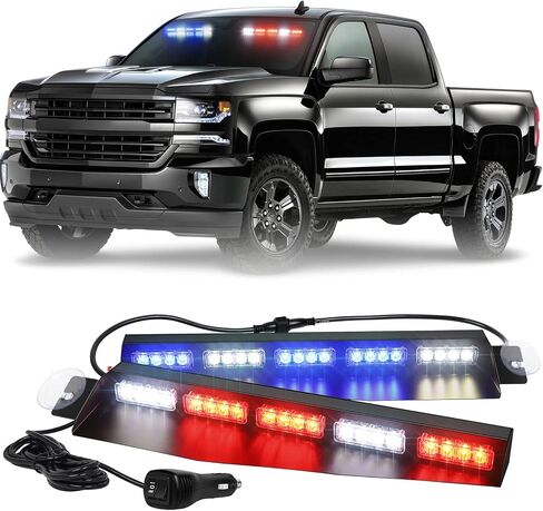 XRIDONSEN 34 inch Visor Light Bar 40 LED Amber Strobe Lights in Saudi Arabia