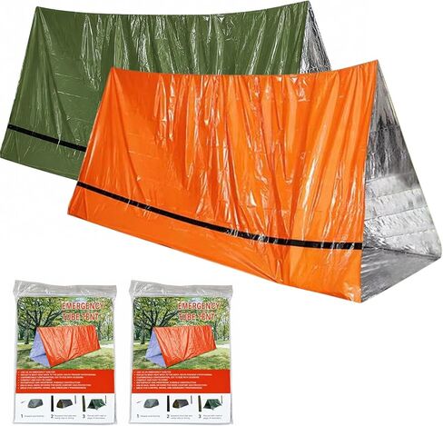 Emergency Survival Tent Shelter, 1 or 2 Person Emergency Tent with Emergency Whistle Emergency Shelter,Life Tube Tent for Camping,Hiking, Backpacking in Saudi Arabia