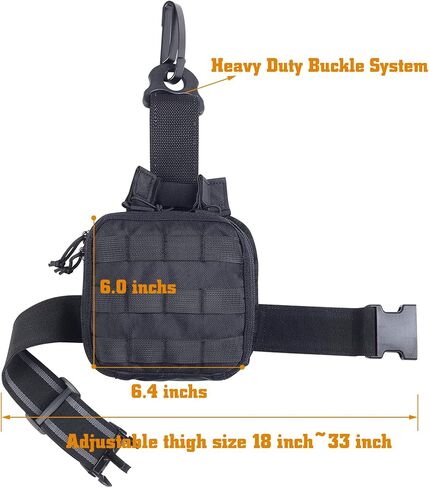 Drop Leg Tactical Mag Admin Pouch,Medical EMT Organizer with 4 Stacker Magazine Holder for M4 M16,1000D Nylon First Aid Pouch in Kuwait