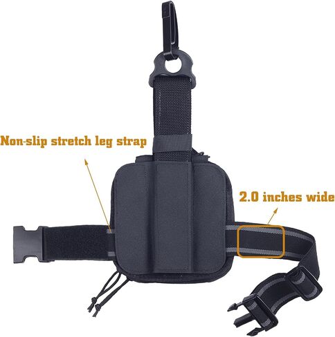 Drop Leg Tactical Mag Admin Pouch,Medical EMT Organizer with 4 Stacker Magazine Holder for M4 M16,1000D Nylon First Aid Pouch in Kuwait