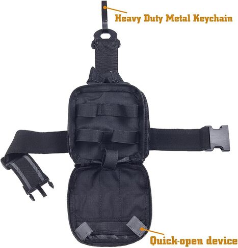 Drop Leg Tactical Mag Admin Pouch,Medical EMT Organizer with 4 Stacker Magazine Holder for M4 M16,1000D Nylon First Aid Pouch in Kuwait