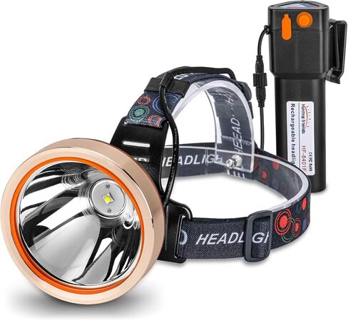 Super Bright LED Coon Hunting Headlamp - High Lumen Rechargeable Waterproof Headlight, Long-Range Beam Searchlight for Hunting, Fishing, Outdoor, Camping, Durable Adjustable Head Torch, Hands-Free in Saudi Arabia