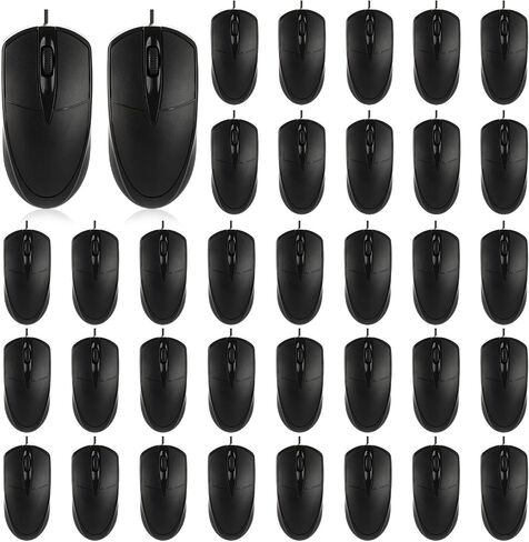 36 Pcs Black USB Wired Mouse, 1200 DPI 3‑Button Corded Mice Bulk in Saudi Arabia