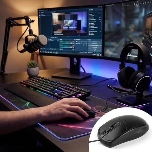 36 Pcs Black USB Wired Mouse, 1200 DPI 3‑Button Corded Mice Bulk in Saudi Arabia