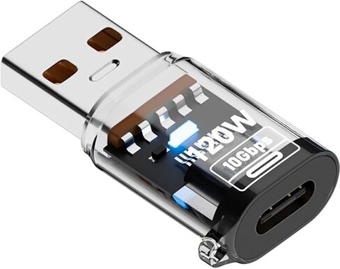 PC for USB-c to USB-A Converter 10Gbps Fast Charge PC for USB-c(Transparent) in Kuwait