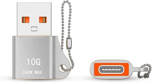 Portable USB C Converter with Keychain for Travel(Orange) in Kuwait