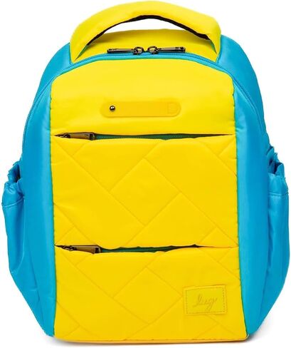 Lug Hopper Shorty Backpack for Women – Compact Travel Daypack with Multiple Pockets and Charm Bar, Water-Resistant – Gingham Navy in Saudi Arabia