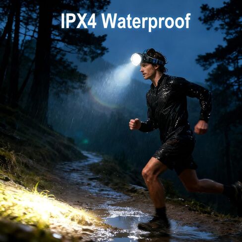 BORUIT Head Lamps LED Rechargeable - Super Bright 3 Modes, 90° Adjustable in Saudi Arabia