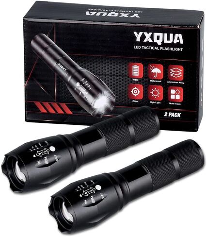YXQUA USB-C مصباح يدوي LED قابل لإعادة الشحن، 1000 لومن in Kuwait