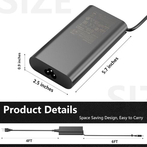 180W 19.5V 9.23A GaN AC Laptop Charger Compatible with Dell Precision 7680 7670 7770 7780 7510 7520 7530 7540 7550 7560 G5 G7 15 17 7588 7790 7577 5587 3579 3779 Power Supply Adapter in Kuwait