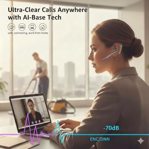 Bluetooth Headset Wireless Headphone Hook Earbud with Mic USB Dongle in Saudi Arabia