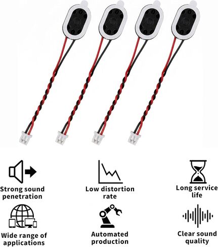 4 PCS Micro Internal speaker, 8 Ohm Small Speakers (3.7 Inch, 3.3V 5V) in Saudi Arabia