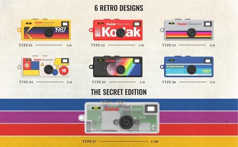 Kodak Charmera Key Chain Digital Camera (Random Style Blind Box) with 64 GB Micro SDHC Card and Reader, Memory Card Wallet Bundle in Saudi Arabia
