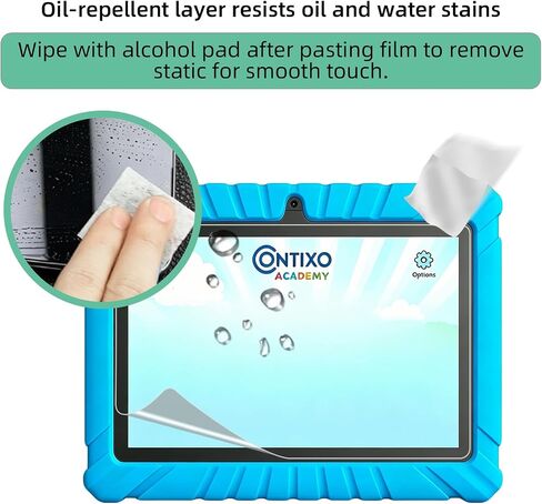 4-Pack Plastic Screen Protector Compatible for Contixo 7 inch Kids Learning Tablet (V8-2 / V8-3 / V9-3) Anti-Scratch – HD Clear PET Film, Bubble-Free, Easy Install, Case Friendly in Kuwait