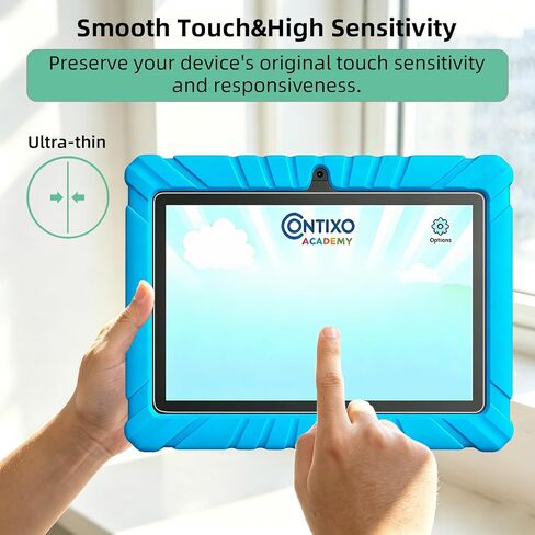 4-Pack Plastic Screen Protector Compatible for Contixo 7 inch Kids Learning Tablet (V8-2 / V8-3 / V9-3) Anti-Scratch – HD Clear PET Film, Bubble-Free, Easy Install, Case Friendly in Kuwait
