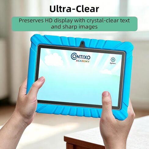 4-Pack Plastic Screen Protector Compatible for Contixo 7 inch Kids Learning Tablet (V8-2 / V8-3 / V9-3) Anti-Scratch – HD Clear PET Film, Bubble-Free, Easy Install, Case Friendly in Kuwait