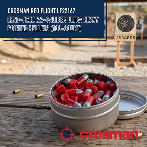 Crosman Red Flight LF22167 Lead-Free .22-Caliber Ultra Heavy Pointed Pellets (100-Count) in Saudi Arabia