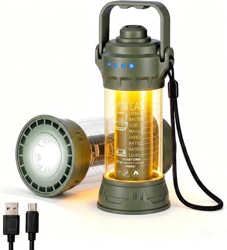 USB-C Rechargeable 2-in-1 Mini Lantern and Flashlight-Small Camping Light in Kuwait