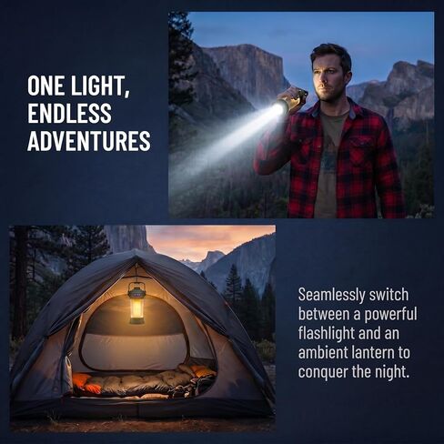 USB-C Rechargeable 2-in-1 Mini Lantern and Flashlight-Small Camping Light in Kuwait