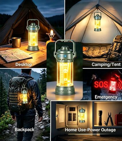USB-C Rechargeable 2-in-1 Mini Lantern and Flashlight-Small Camping Light in Kuwait