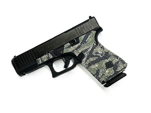 HANDLEITGRIPS Gun Grip Tape Compatible with Glock 19/23 Gen 5/Gen 5 MOS - Tiger Stripe Camo Edge Series Pistol Grip Tape, Gun Skins, Veteran Owned, Made in USA in Saudi Arabia