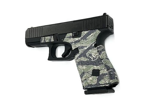 HANDLEITGRIPS Gun Grip Tape Compatible with Glock 19/23 Gen 5/Gen 5 MOS - Tiger Stripe Camo Edge Series Pistol Grip Tape, Gun Skins, Veteran Owned, Made in USA in Saudi Arabia