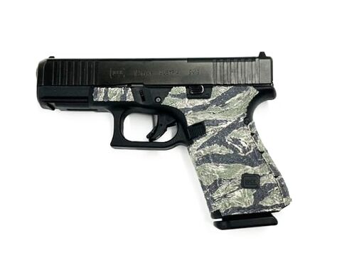HANDLEITGRIPS Gun Grip Tape Compatible with Glock 19/23 Gen 5/Gen 5 MOS - Tiger Stripe Camo Edge Series Pistol Grip Tape, Gun Skins, Veteran Owned, Made in USA in Saudi Arabia