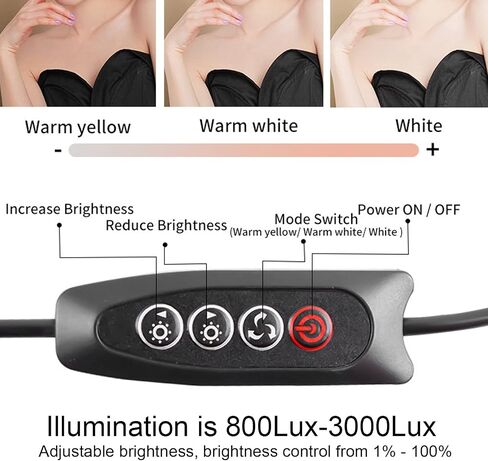 Video Conference Lighting 360° Rotatable Head 3 Levels Adjustable 120 LED Lamp Beads Rechargeable Laptop Webcam Lighting in Saudi Arabia