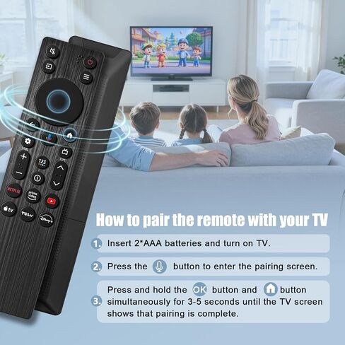 RC923A FMB1 Voice Remote Control Replacement Compatible for TCL Smart TV Series QM5K QM7K QM6k，QLED QLED Mini Google TV's in Saudi Arabia
