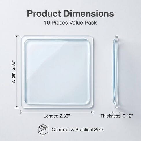 Traceless Sticky Gel Pads, Anti-Slip Double Sided Gripping Pads, Washable Reusable Anti Slip Pad for Car Dashboard Office Home Cell Phone Glass (Transparent) in Saudi Arabia