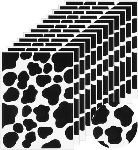 312 Pcs Cow Print Stickers, Cow Print Vinyl Easy Peel and Stick in Kuwait