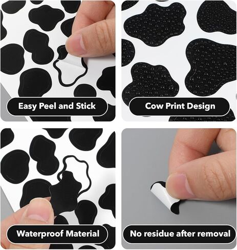 312 Pcs Cow Print Stickers, Cow Print Vinyl Easy Peel and Stick in Kuwait