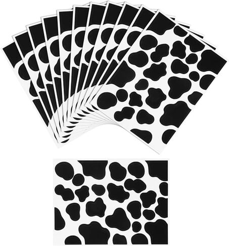 312 Pcs Cow Print Stickers, Cow Print Vinyl Easy Peel and Stick in Kuwait