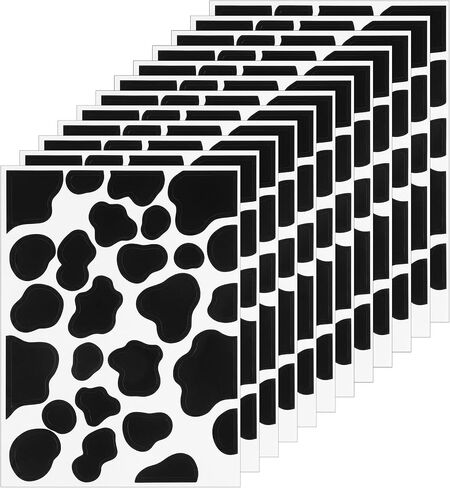 312 Pcs Cow Print Stickers, Cow Print Vinyl Easy Peel and Stick in Kuwait