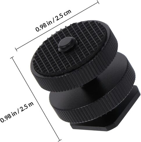 Cabilock 3pcs Cold Shoe Flash Adapter Mounts 1/4 Inch Dual Layer Metal Tripod Screw Bracket for DSLR Camera Rig and Flash Holder Accessories in Kuwait