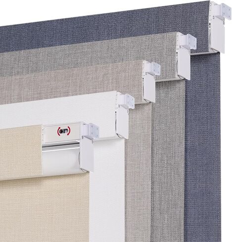 Persilux No Drill Light Filtering Roller Window Shades, White, 19"W x 64"H in Kuwait