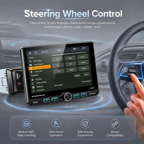 7 inch Single Din Stereo with Wireless Carplay & Android Auto in Saudi Arabia