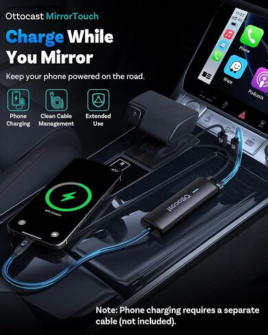 OTTOCAST Mirror Touch Wireless CarPlay Adapter for iPhone 15+ in Saudi Arabia